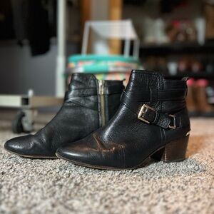 Coach Black Leather Ankle Boots Pauline | US 7.5B *read condition/view photos*